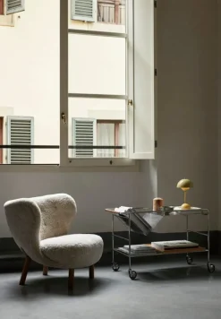 &Tradition Alima NDS1 trolley, chrome - lacquered oak