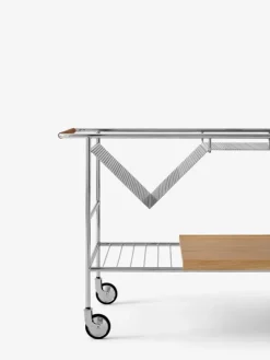 &Tradition Alima NDS1 trolley, chrome - lacquered oak