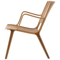 &Tradition AX HM11 lounge chair with armrest, oak - walnut