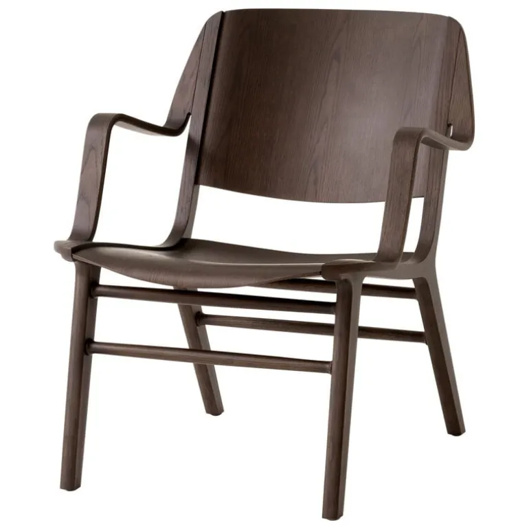 &Tradition AX HM11 lounge chair with armrest, dark stained oak