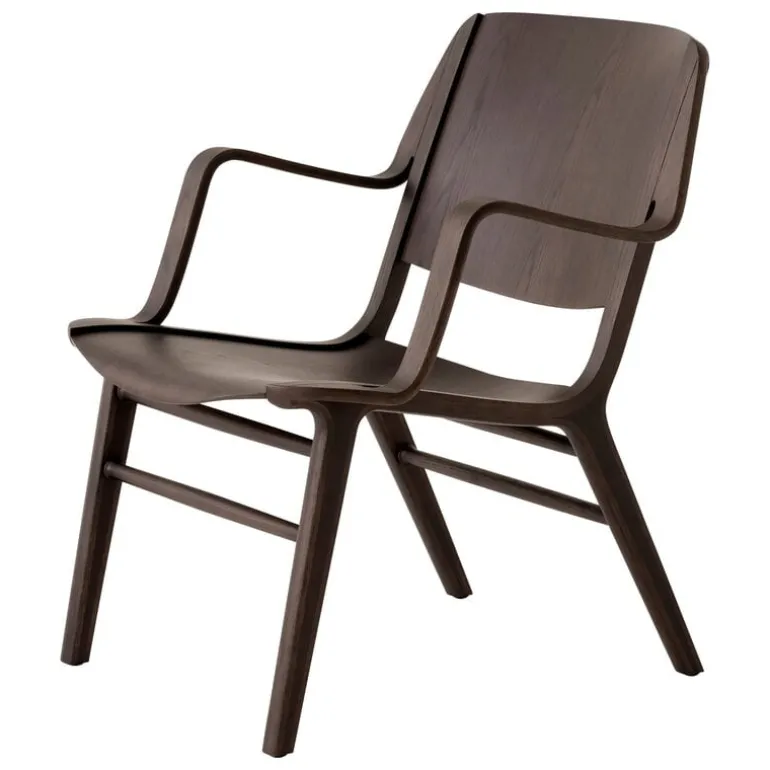 &Tradition AX HM11 lounge chair with armrest, dark stained oak