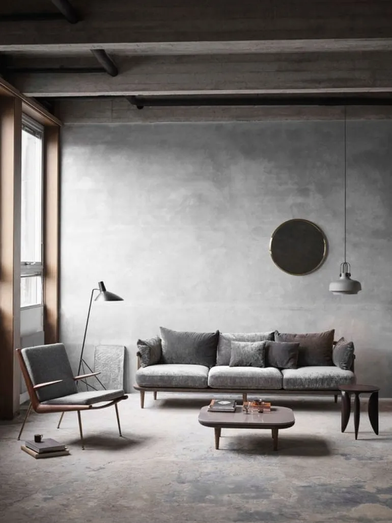 &Tradition Boomerang HM2 lounge chair, Hallingdal 130 - oiled walnut