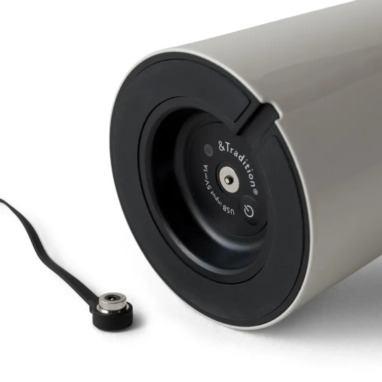 &Tradition Caret MF1 portable table lamp, silk grey