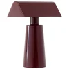 &Tradition Caret MF1 portable table lamp, dark burgundy