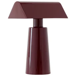 &Tradition Caret MF1 portable table lamp, dark burgundy
