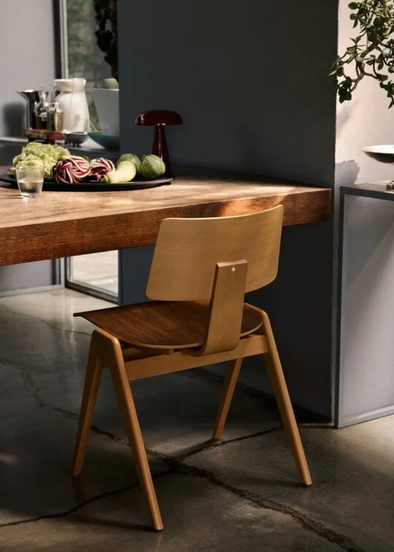 &Tradition Daystak RD1 side chair, beech - walnut