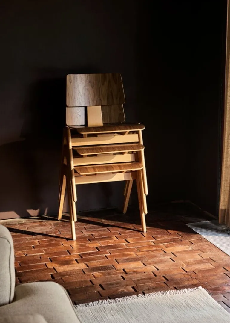 &Tradition Daystak RD1 side chair, beech - walnut