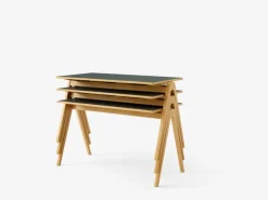 &Tradition Daystak RD2 table, honey stained beech - Fenix Verde Comodoro