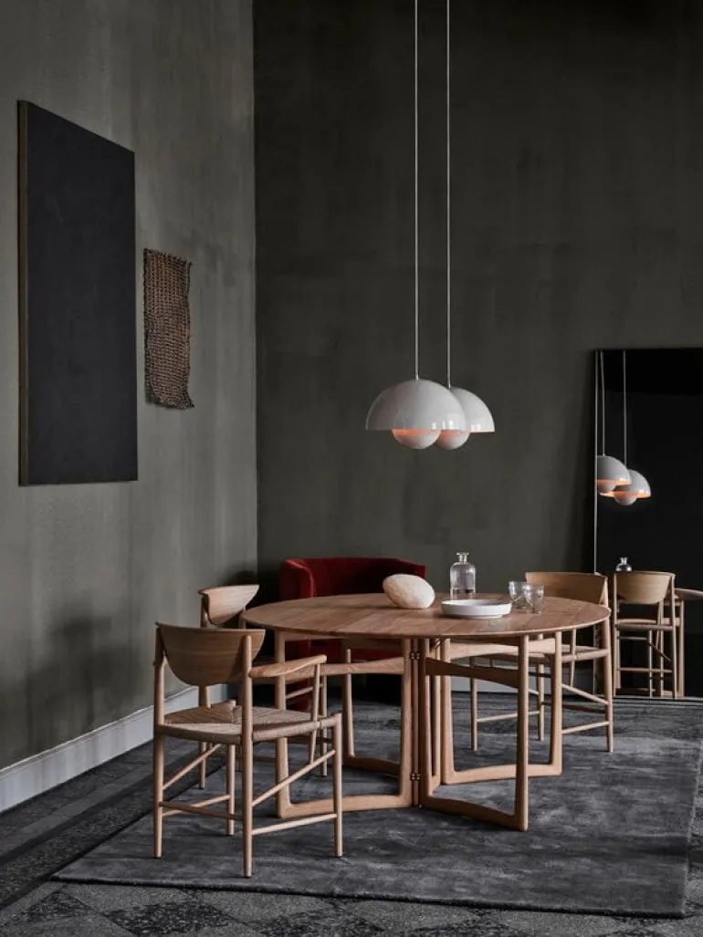 &Tradition Drop Leaf HM6 dining table, white oiled oak