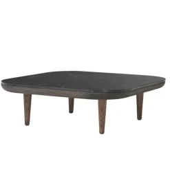 &Tradition Fly SC4 coffee table, smoked oak - black Marquina marble