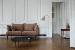 &Tradition Fly SC4 coffee table, smoked oak - black Marquina marble