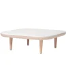 &Tradition Fly SC4 coffee table, white oiled oak - white Carrara marble