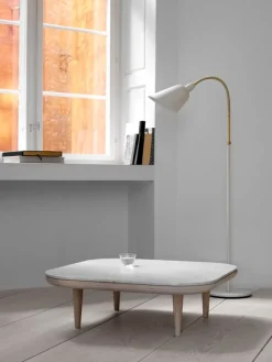 &Tradition Fly SC4 coffee table, white oiled oak - white Carrara marble