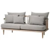 &Tradition Fly SC2 sofa, white oiled oak - Hot Madison 094