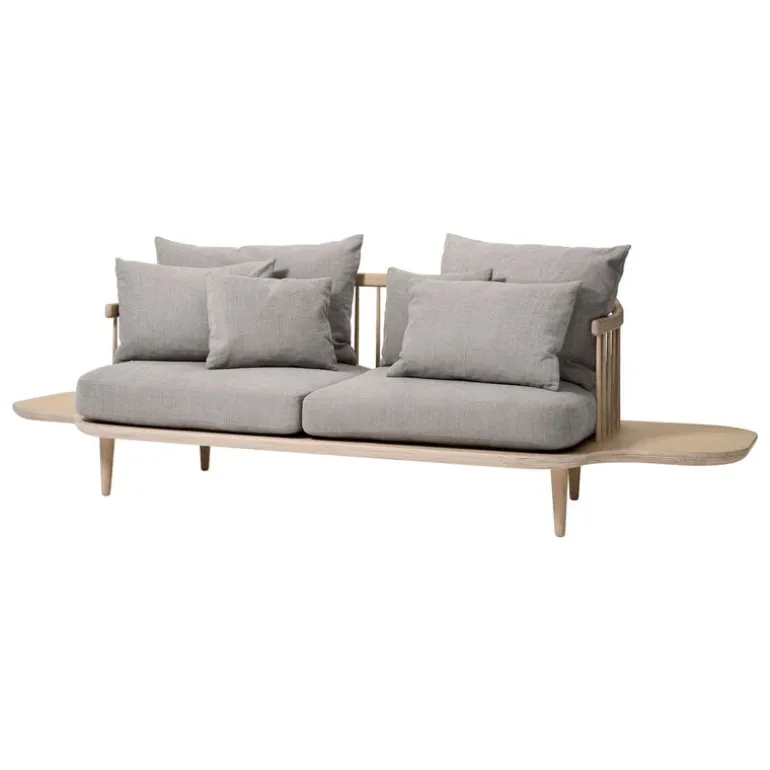 &Tradition Fly SC3 sofa with sidetables, white oiled oak - Hot Madison 094