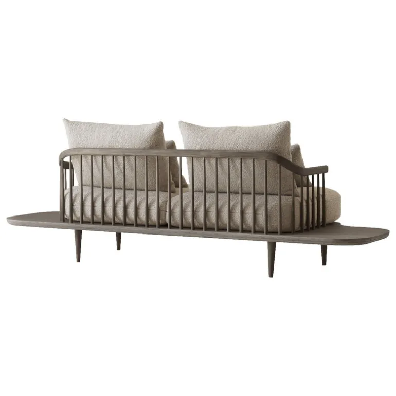 &Tradition Fly SC3 sofa with sidetables, smoked oak - Karakorum 003