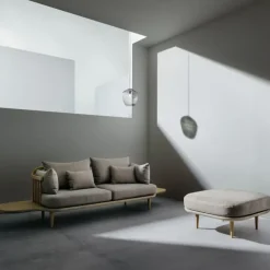 &Tradition Fly SC3 sofa with sidetables, smoked oak - Hot Madison 093