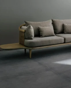&Tradition Fly SC3 sofa with sidetables, smoked oak - Hot Madison 093