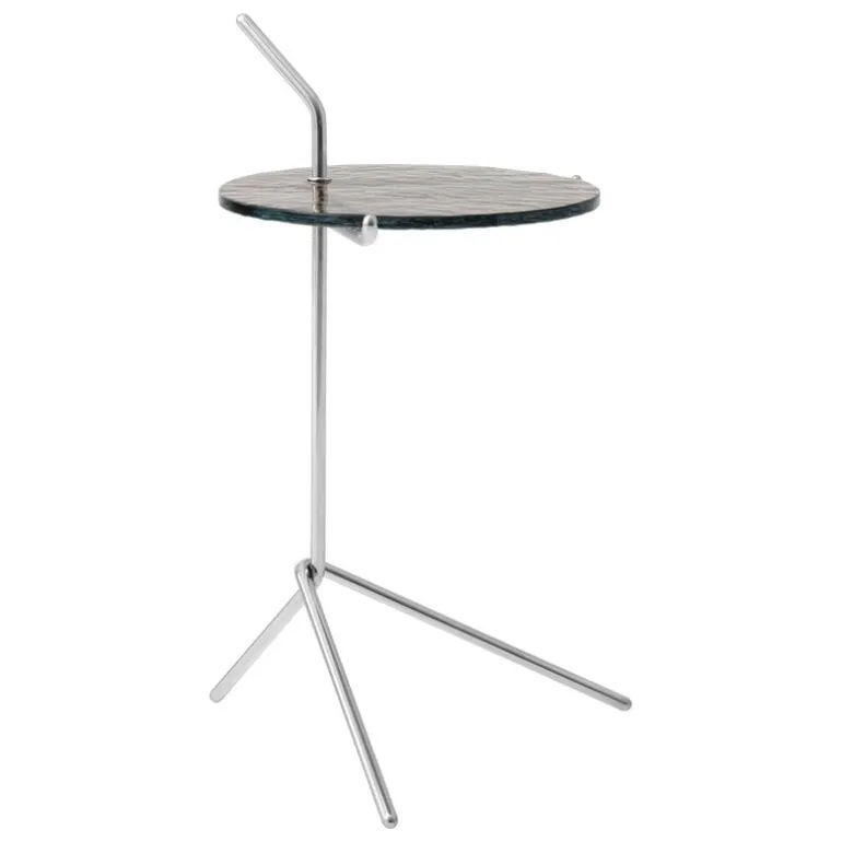 &Tradition Halten SH9 side table, smoked glass - stainless steel