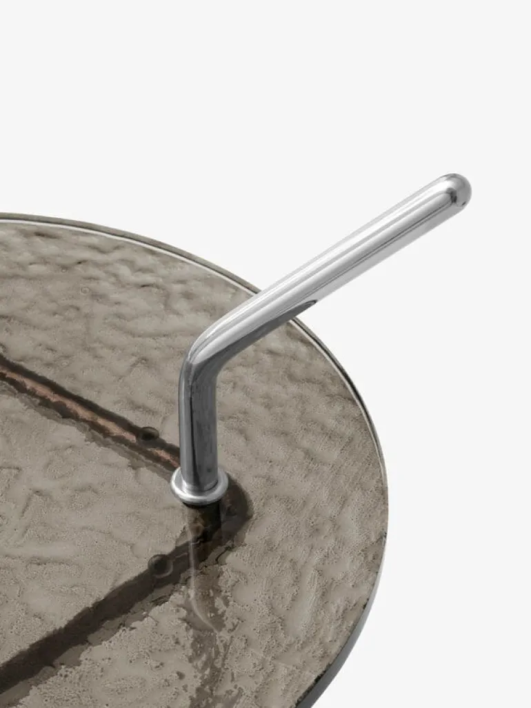 &Tradition Halten SH9 side table, smoked glass - stainless steel