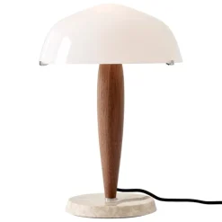 &Tradition Herman SHY3 table lamp, opal glass - walnut - marble