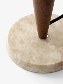 &Tradition Herman SHY3 table lamp, opal glass - walnut - marble