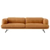 &Tradition Inland AV23 3-seater sofa, black - cognac Noble leather