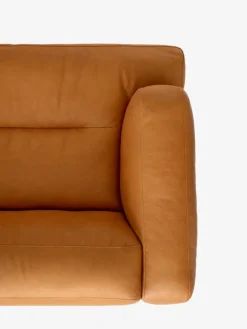 &Tradition Inland AV22 2-seater sofa, black - cognac Noble leather