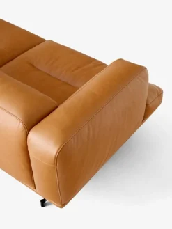 &Tradition Inland AV22 2-seater sofa, black - cognac Noble leather