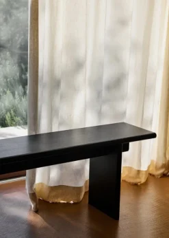 &Tradition Ita OS6 bench, 230 x 30 cm, dark stained oak