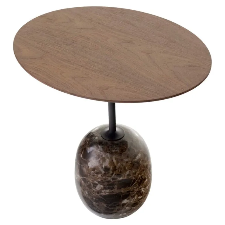 &Tradition Lato LN9 coffee table, walnut - Emperador marble