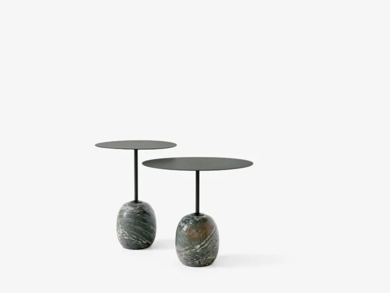 &Tradition Lato LN8 coffee table, deep green - Verde Alpi marble