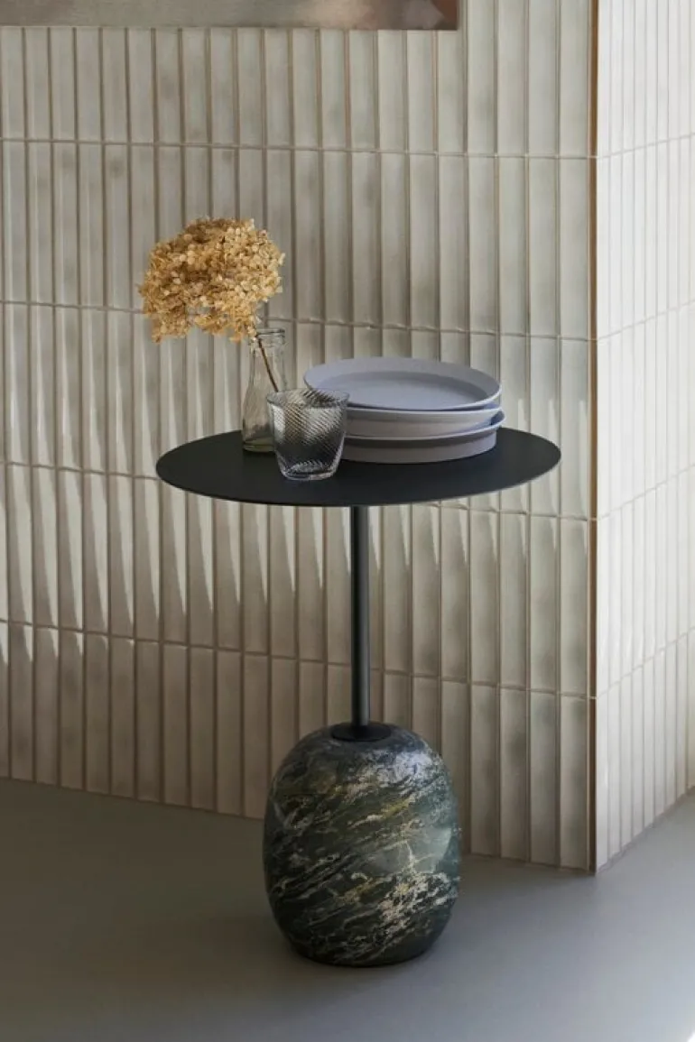 &Tradition Lato LN9 coffee table, deep green - Verde Alpi marble