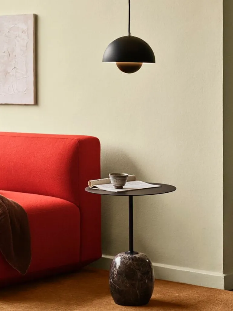 &Tradition Lato LN8 coffee table, black - Emperador marble