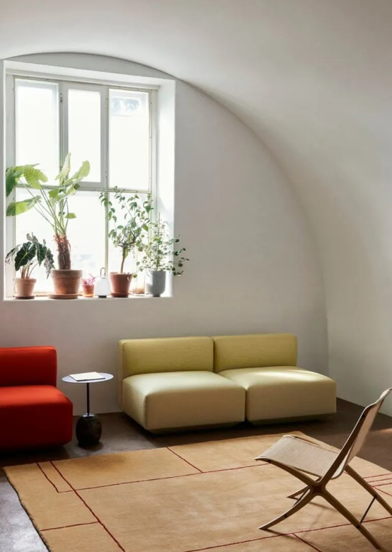 &Tradition Lato LN8 coffee table, black - Emperador marble