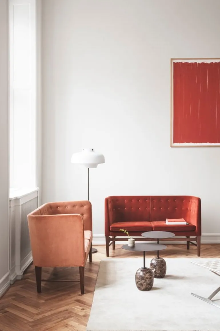 &Tradition Lato LN8 coffee table, black - Emperador marble