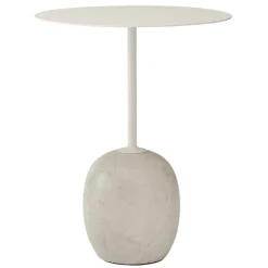 &Tradition Lato LN8 coffee table, white - Cream Diva marble