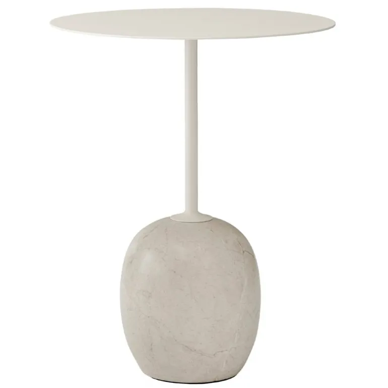 &Tradition Lato LN8 coffee table, white - Cream Diva marble