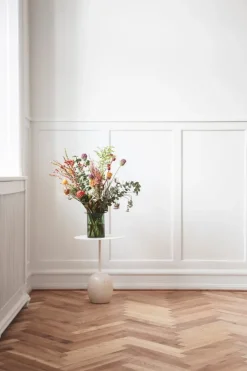 &Tradition Lato LN8 coffee table, white - Cream Diva marble