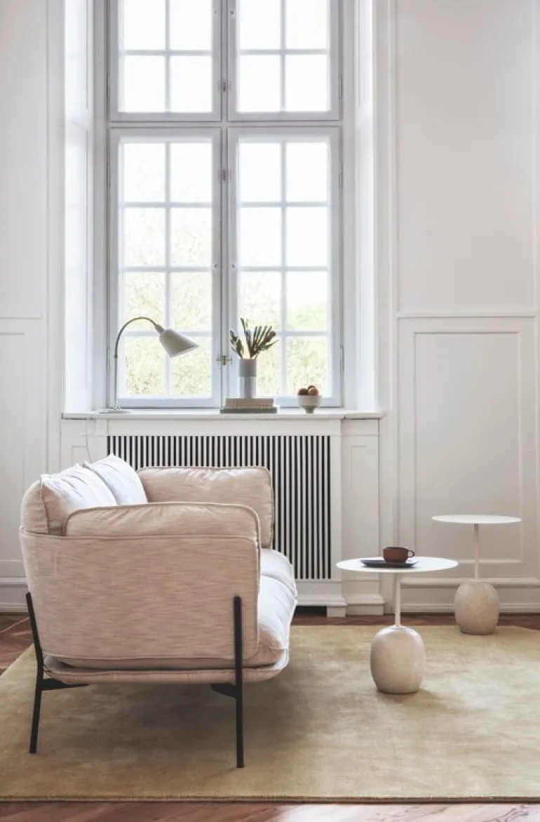 &Tradition Lato LN8 coffee table, white - Cream Diva marble