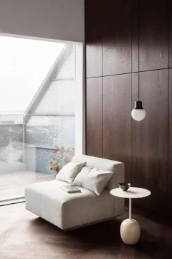 &Tradition Lato LN8 coffee table, white - Cream Diva marble