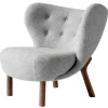 &Tradition Little Petra lounge chair, Hallingdal 130 - walnut