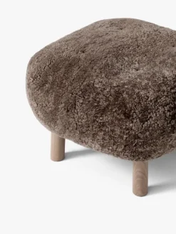 &Tradition Little Petra lounge chair and pouf, Sahara - white oiled oak