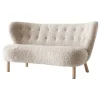 &Tradition Little Petra VB2 sofa, Moonlight sheepskin - white oiled oak