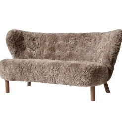 &Tradition Little Petra VB2 sofa, Sahara Curly sheepskin - white oiled oak
