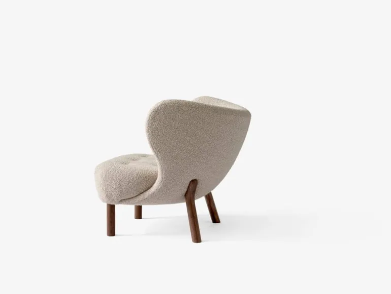 &Tradition Little Petra lounge chair and pouf, Karakorum 003 - walnut