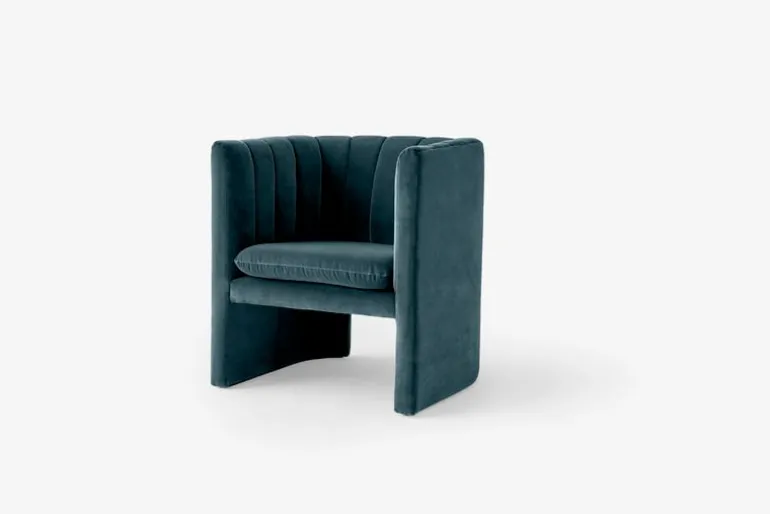 &Tradition Loafer SC23 lounge chair, Ritz 0408 Blue-gray