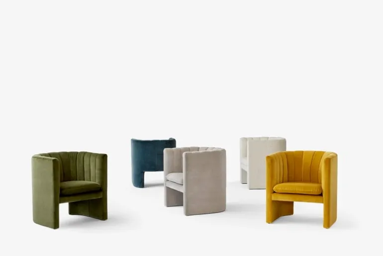 &Tradition Loafer SC23 lounge chair, Ritz 0408 Blue-gray