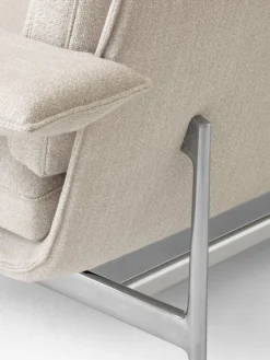 &Tradition Meantime AV30 2-seater sofa, polished aluminium - beige Ecriture 0210