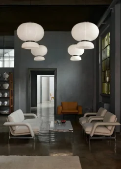 &Tradition Meantime AV30 2-seater sofa, polished aluminium - beige Ecriture 0210